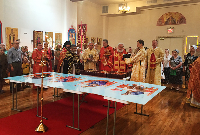 В праздник Рождества Иоанна Предтечи для Бруклинского собора были освящены 7 новых икон