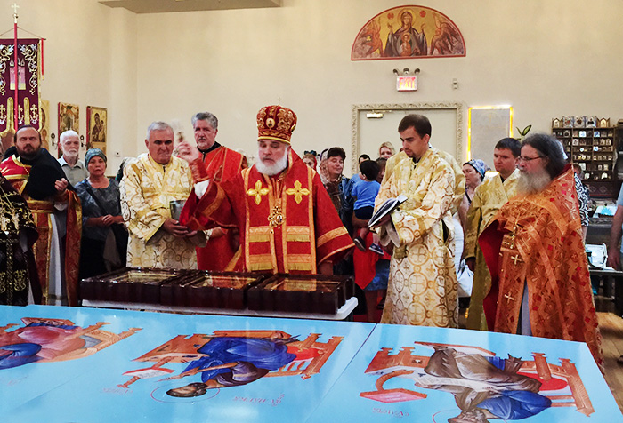 В праздник Рождества Иоанна Предтечи для Бруклинского собора были освящены 7 новых икон