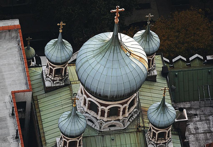 Свято-Николаевский патриарший собор Нью-Йорка. Вид сверху