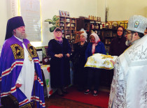 On the festive day of Ascension the Divine Liturgy in St. John Cathedral was headed by Bishop Jerome